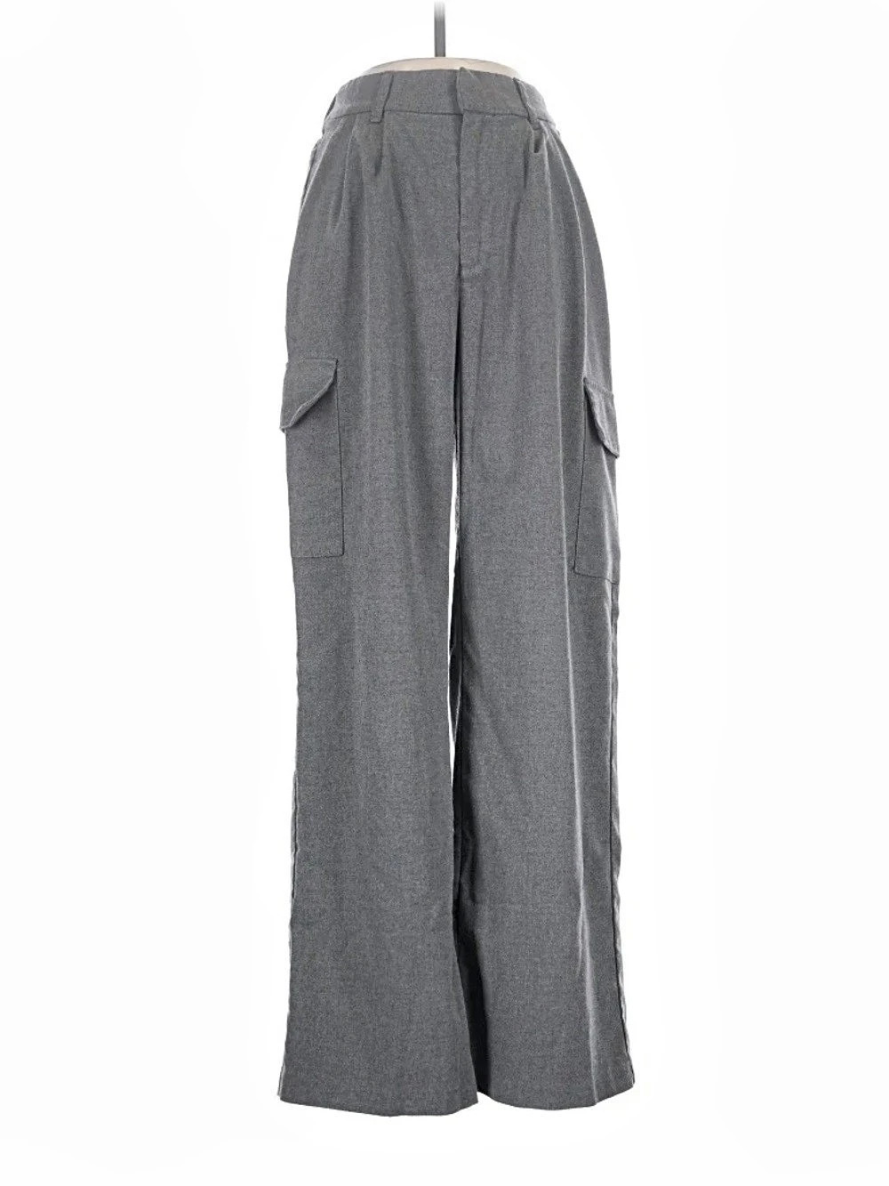 Hollister Ultra High-Rise Wide-Leg Cargo Pant Gray